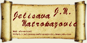 Jelisava Matropazović vizit kartica
